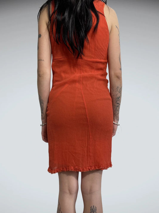 orange dress ((N/A) probably M)