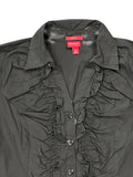 Merona Black V-Cut Cotton Blouse (M)