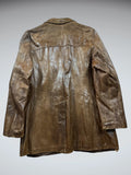 H&H Light Brown Vintage Leather Blazer Coat (XL)