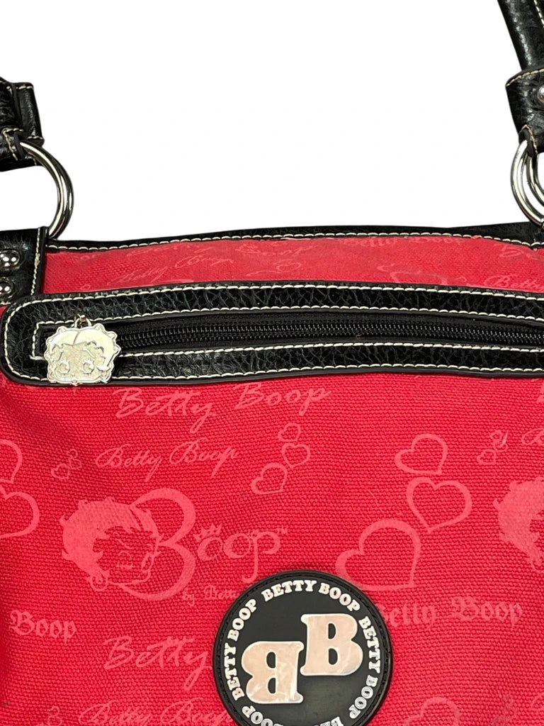 Betty Boop Red Graphic Tote Bag (ONESIZE)