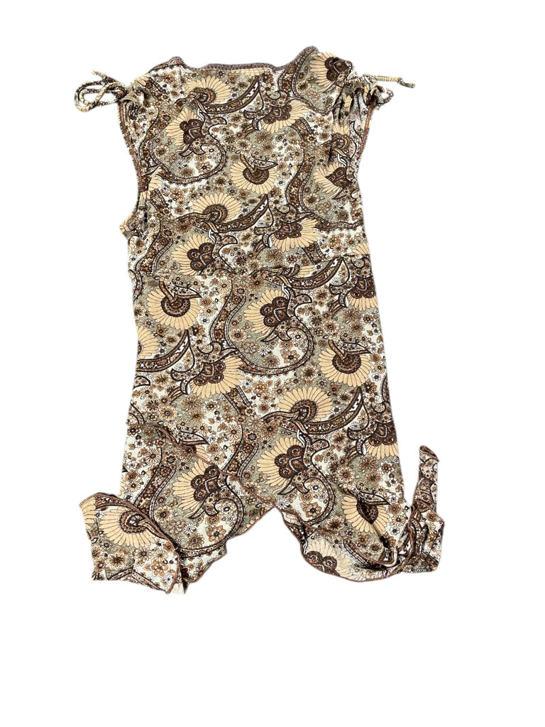 Light Brown Paisley Wrap Top (S)