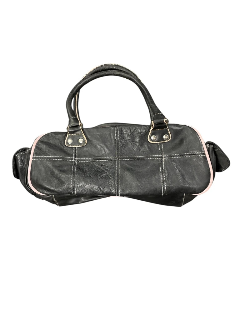 Black and Pink Trim Tote Bag (ONESIZE)