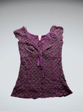 Velvet Orchid Tie Top (S)