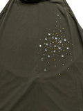 Green Backless Halter Top with Shiny Details (S)