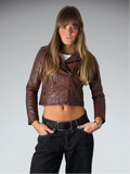 BlankNYC Burgundy Faux Leather Jacket Women (L)