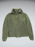 Royal Robbins Olive Green Textured Zip Sweater (M)