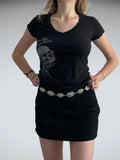 skull ride – harley v-neck tee (S?)