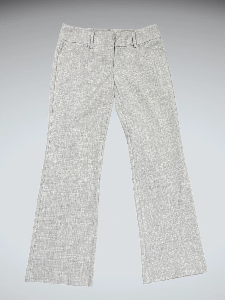 Soft Grey Wide Leg Cargo Pants with Button Detail (S)