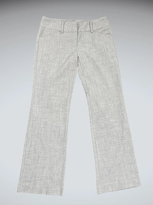Soft Grey Wide Leg Cargo Pants with Button Detail (S)