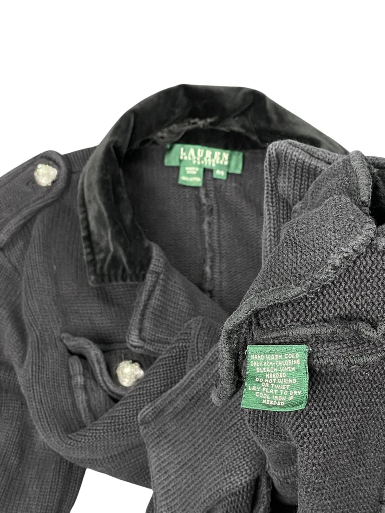 Polo Ralph Lauren Elegant Black Knit Blazer (S)