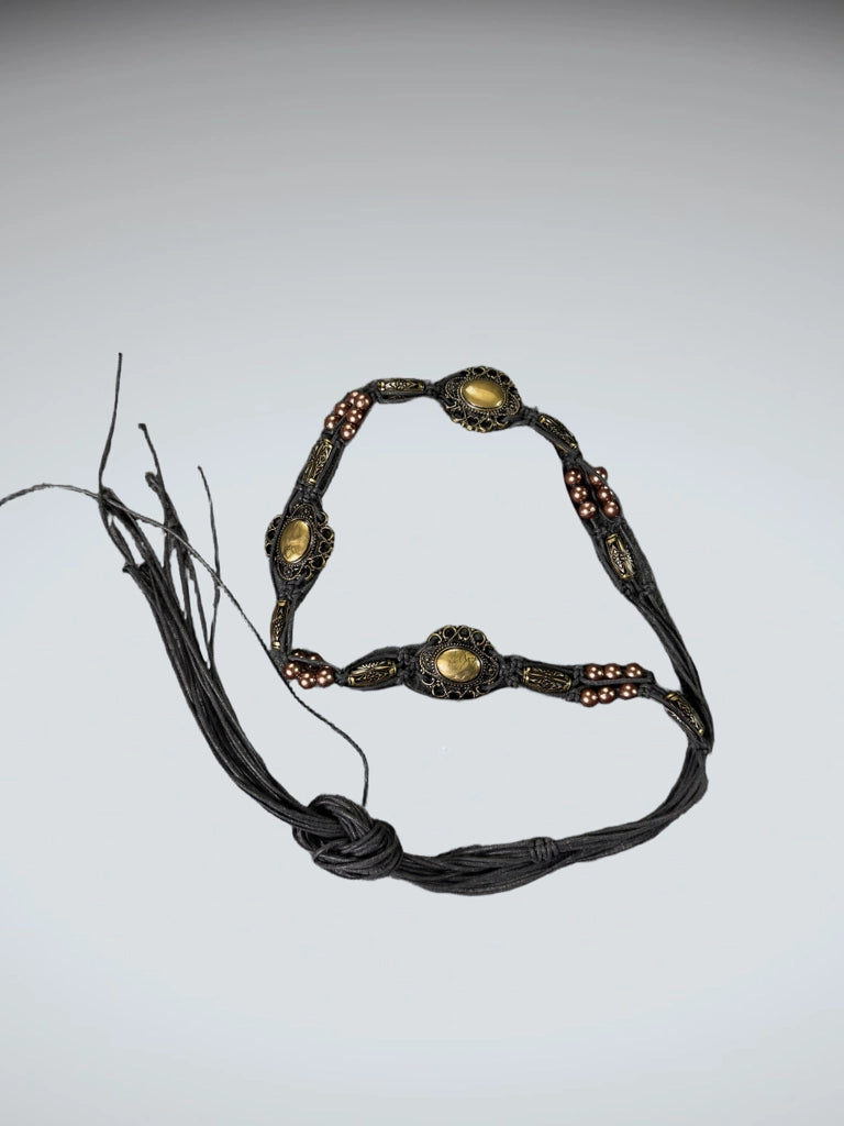 Chic Black Rope Tassel Waist Belt (ONESIZE)