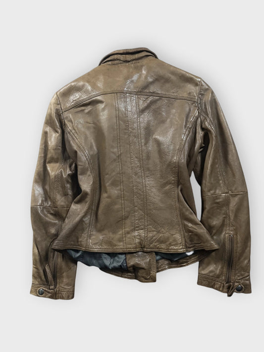 Danier Brown Genuine Leather Jacket (XS)