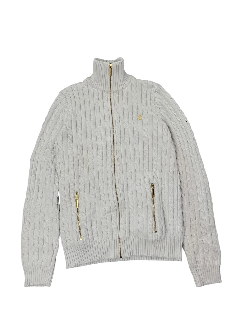 Polo Ralph Lauren White Cable Knit Sweater (M)