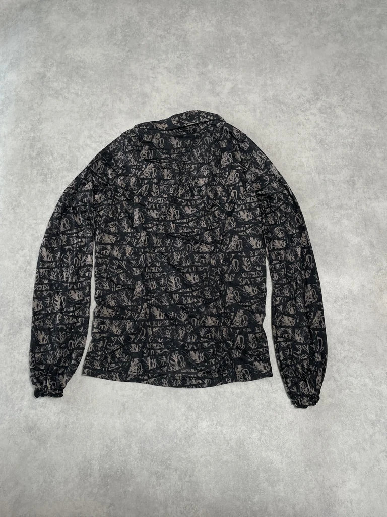 shirt with forest shadow print