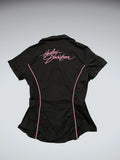 Harley Davidson Black Pink Fitted Biker Shirt (M)