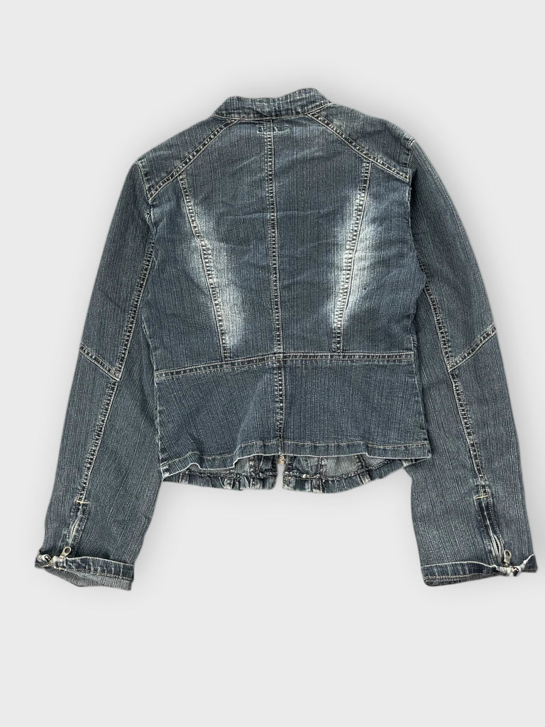Va Bene Dark Wash Casual Denim Jacket (L)