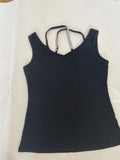 Black Rhinestone Trim Tank Top (M)