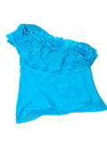 Aqua Ruffle One-Shoulder (S)