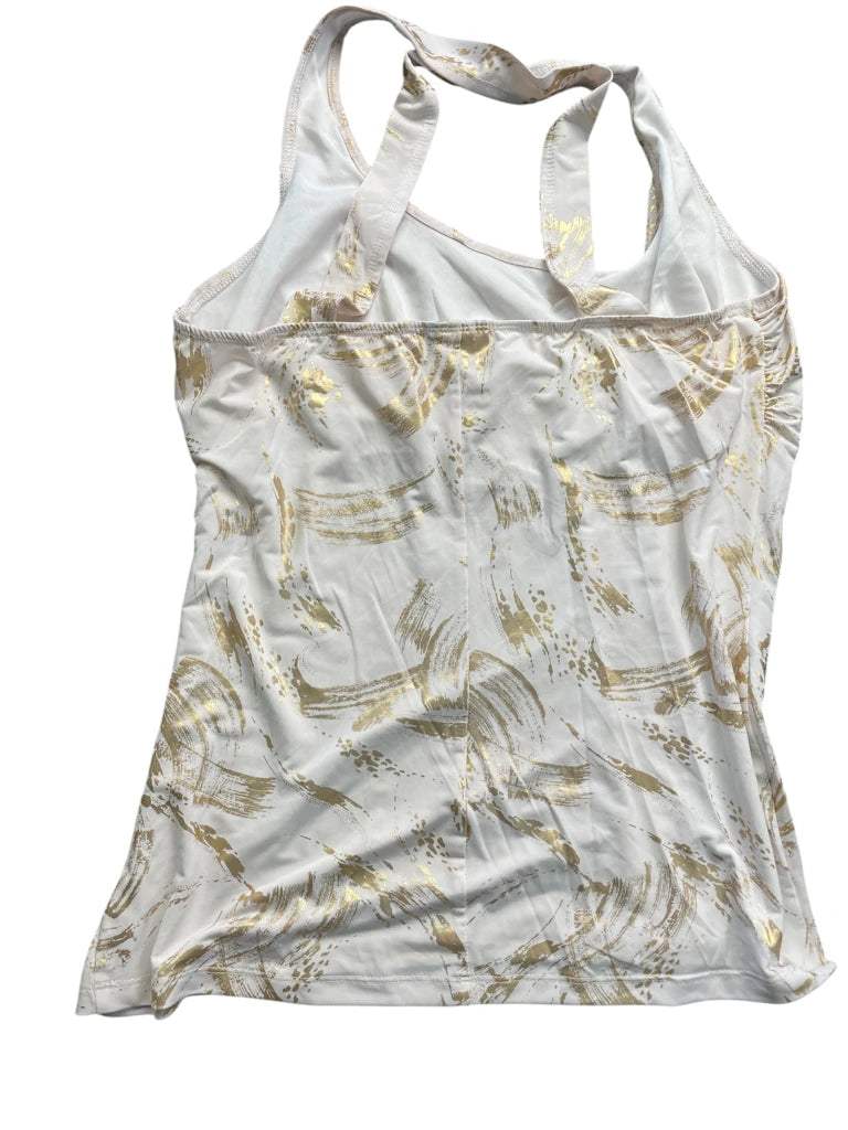 White Gold Sequin Detail Racerback Top (XL)