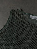 Y2K sleeveless glitter top