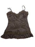 Satin Sin – Dark Brown Camisole (XS)