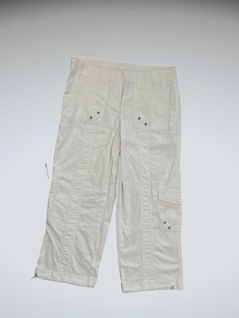 Style & Co White Cropped Cargo Pants (XS)