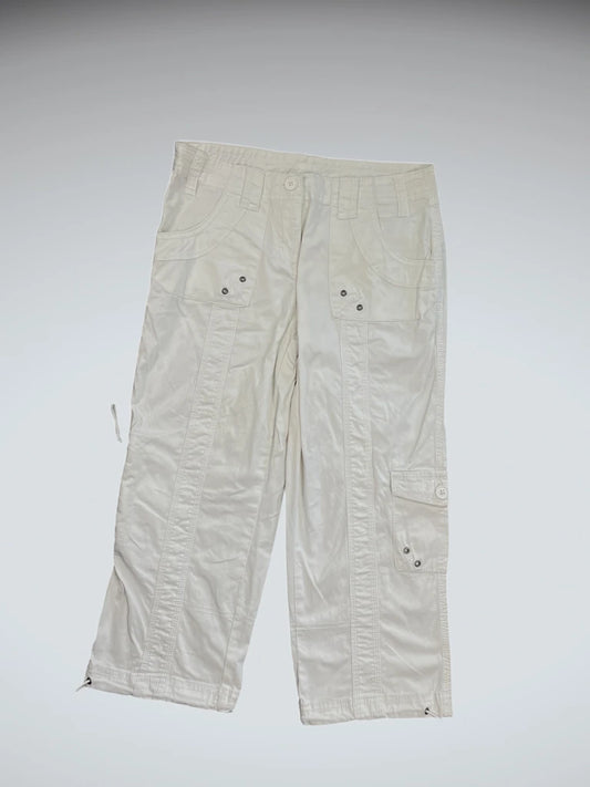 Style & Co White Cropped Cargo Pants (XS)