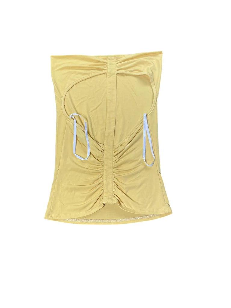 soft yellow tube top (M)