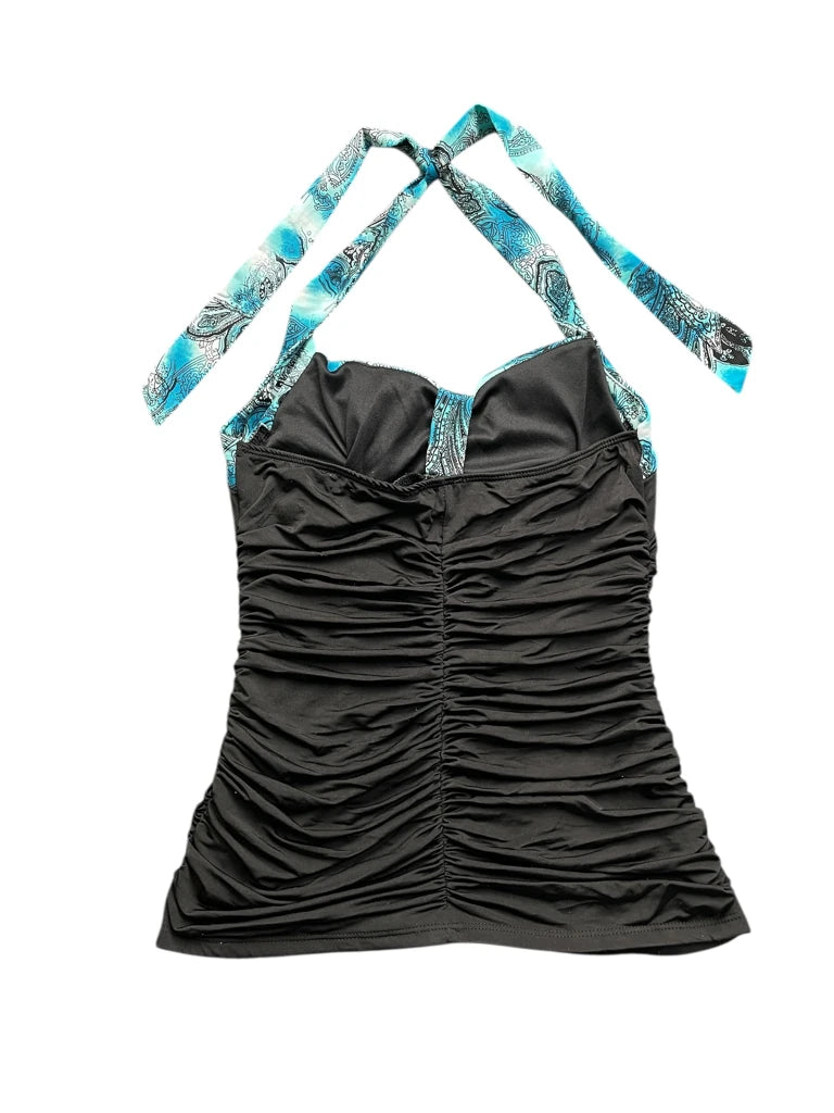 Light Blue Paisley Halter Top (S)
