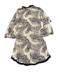 Animal Print Earth Tone Ruffle Dress (S)