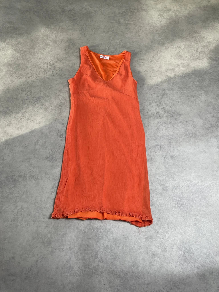orange dress ((N/A) probably M)