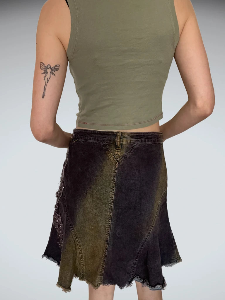 Washed Midi Skirt