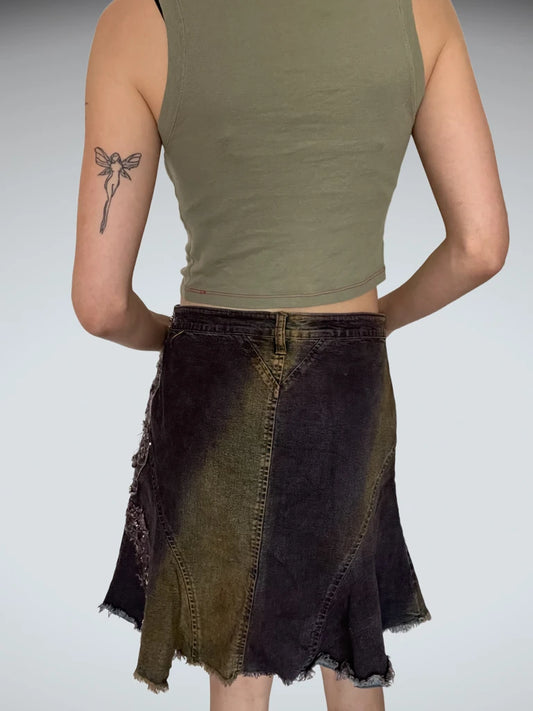 Washed Midi Skirt
