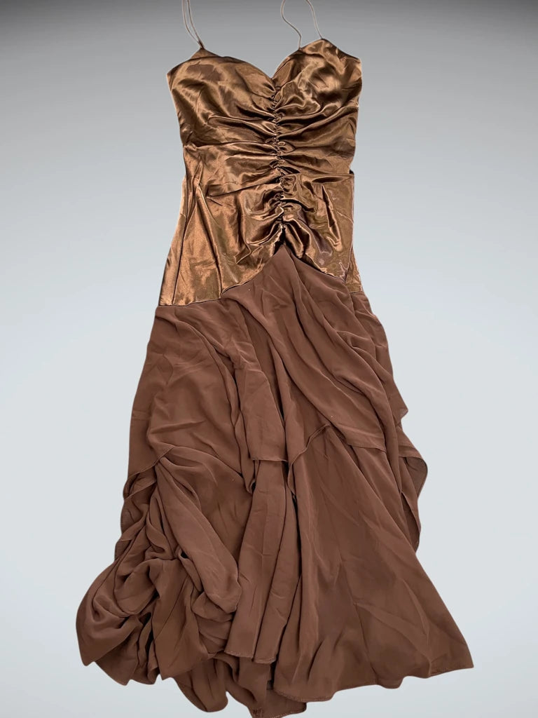 Jump Apparel Mocha Evening Maxi Dress (S)