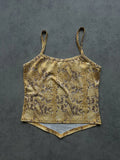 Yellow snake print top