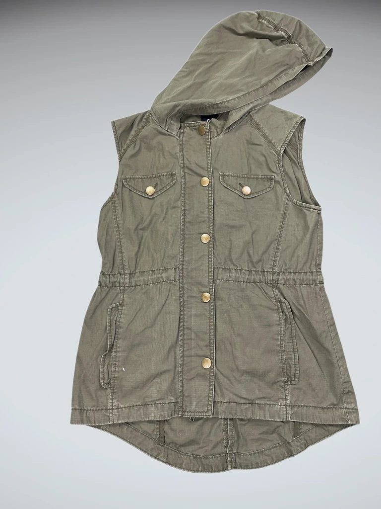 Gap Hooded Olive Green Vest (S)