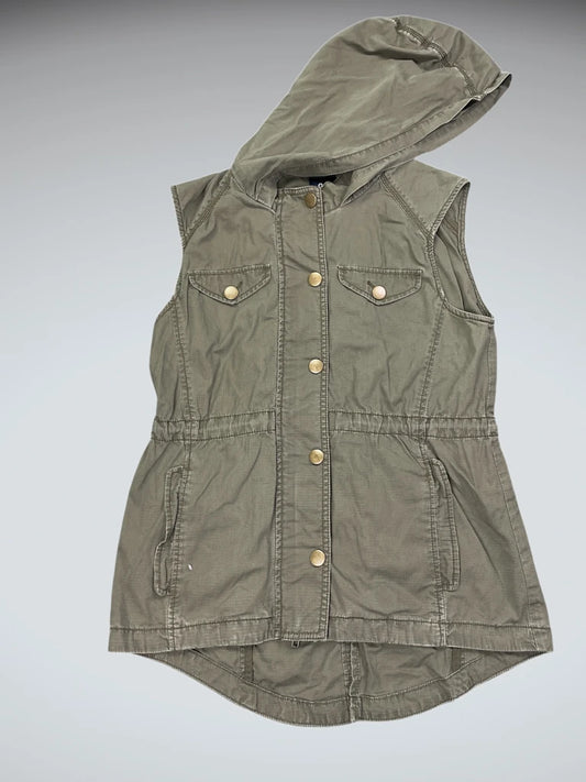Gap Hooded Olive Green Vest (S)