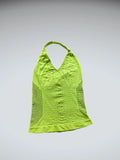 Halterneck Mesh Top in Neon Lime (S)