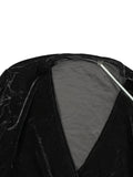 Black Velvet Wrap Top (L)
