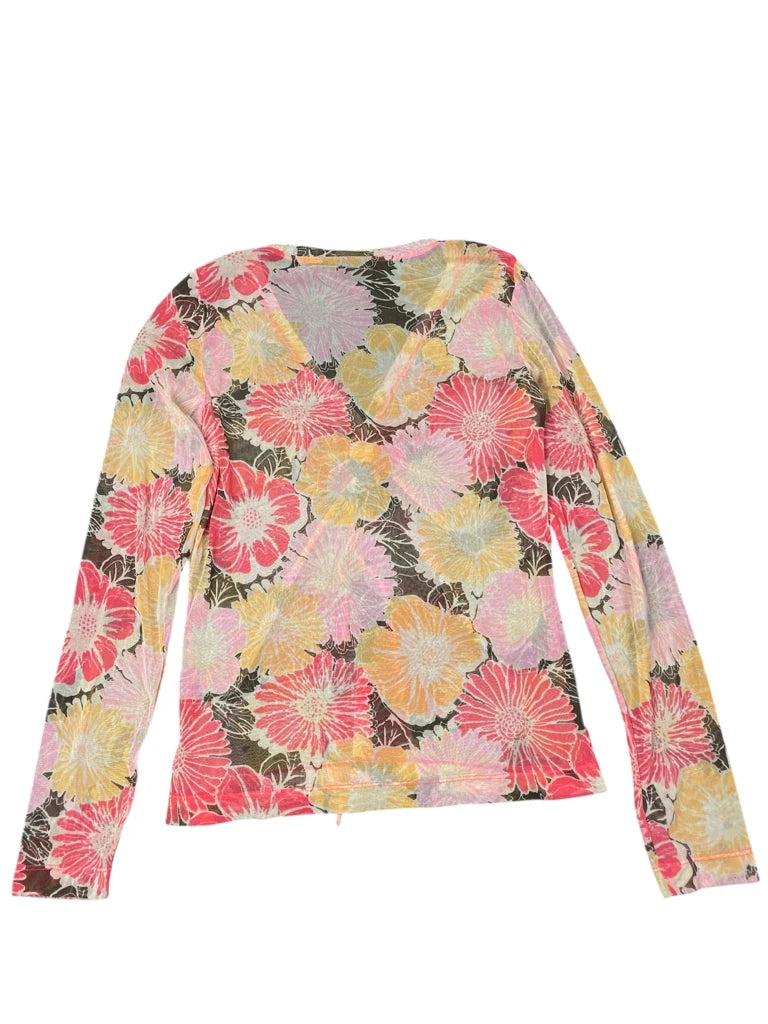Mex Yellow Pink Flower Top (M)