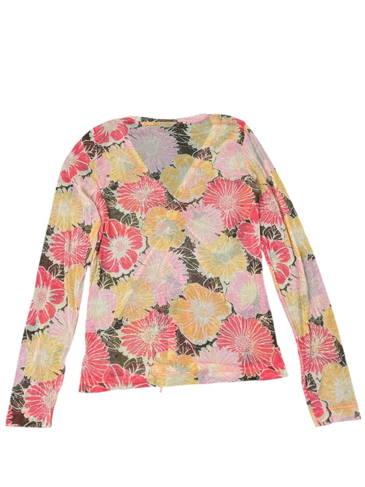 Mex Yellow Pink Flower Top (M)