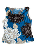 ocean garden – retro floral top (S)