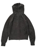 Charcoal Cable Knit Hoodie (M)