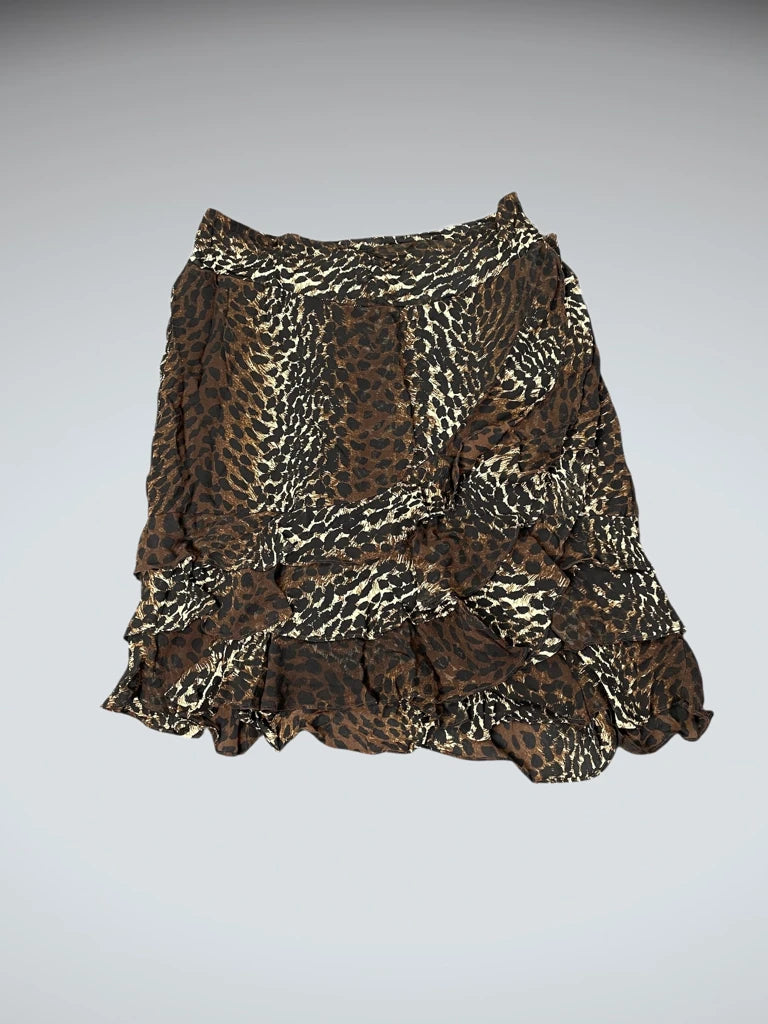 Dark Rebel Cross Velvet Mini Skirt (M)