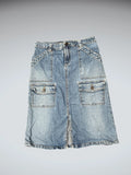 Vaked Angels Cargo Pocket Denim Skirt (S)