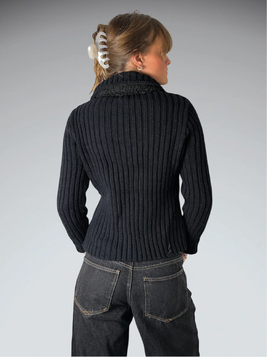 Joyce Leslie Black Faux Fur Jacket (L)