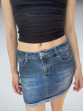 2000s guess rhinestones skirt