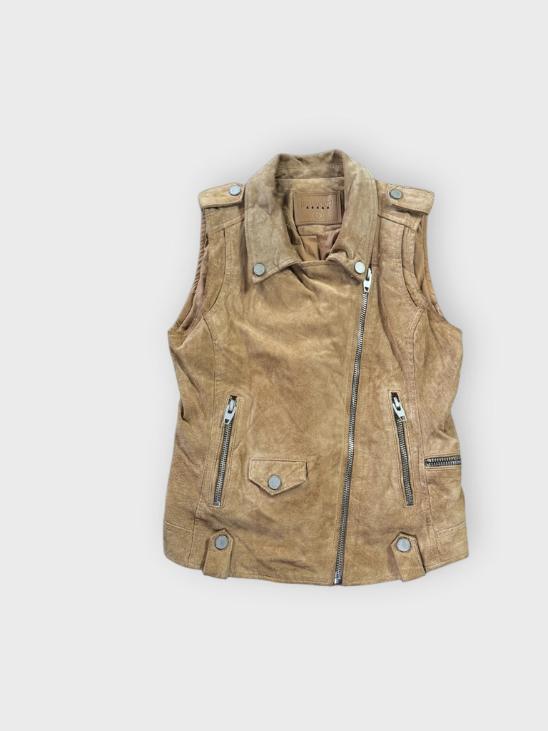 BlankNYC Brown Genuine Leather Vest Women (S)
