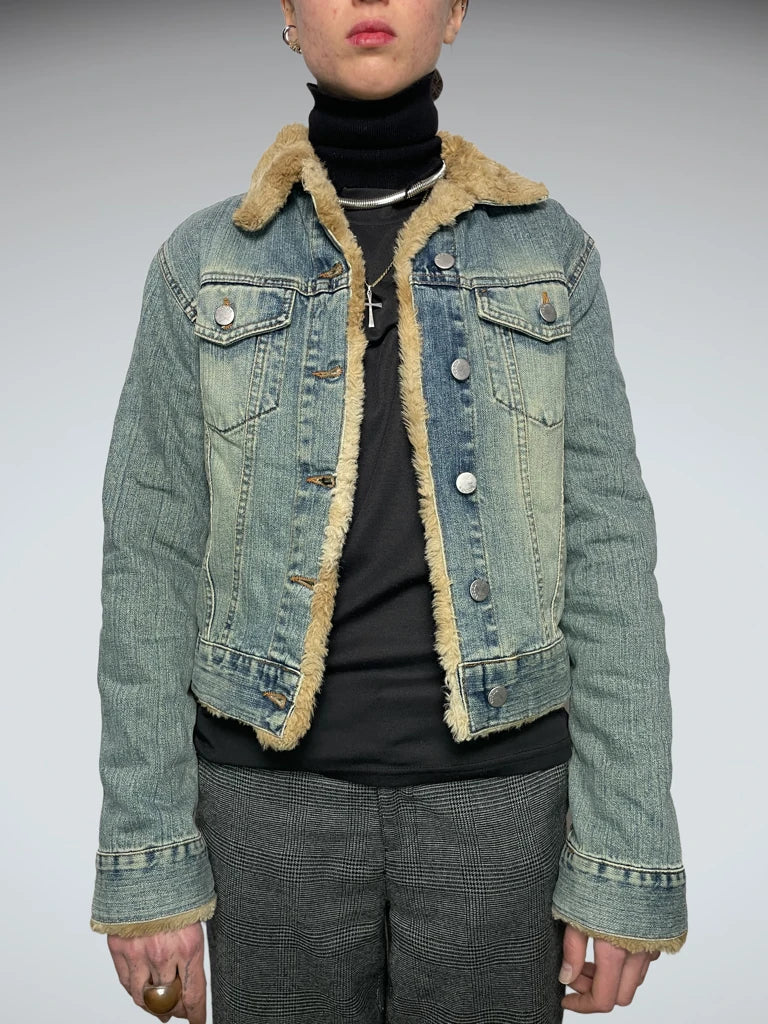 Kocca Fur Jeans Jacket