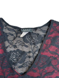 dark romance – mesh floral top (L)